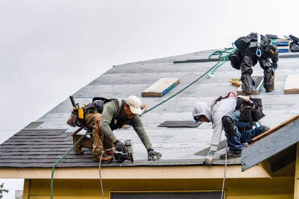 Professional Roofing technician working in La Belle, PA